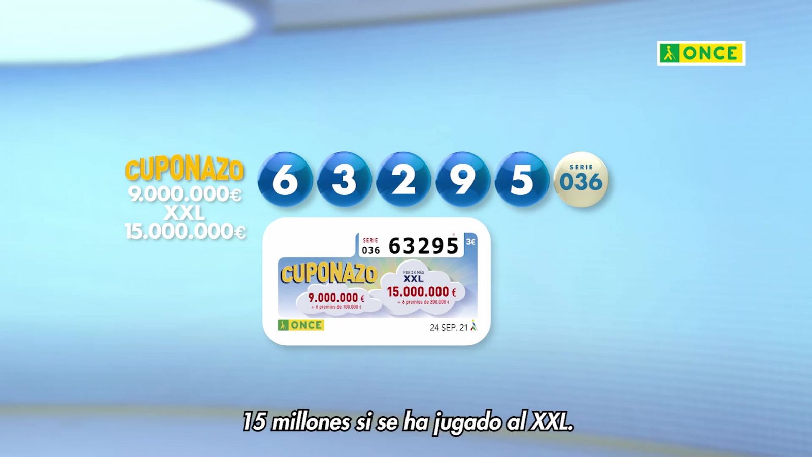 Sorteo ONCE - 24/09/21 - ver ahora