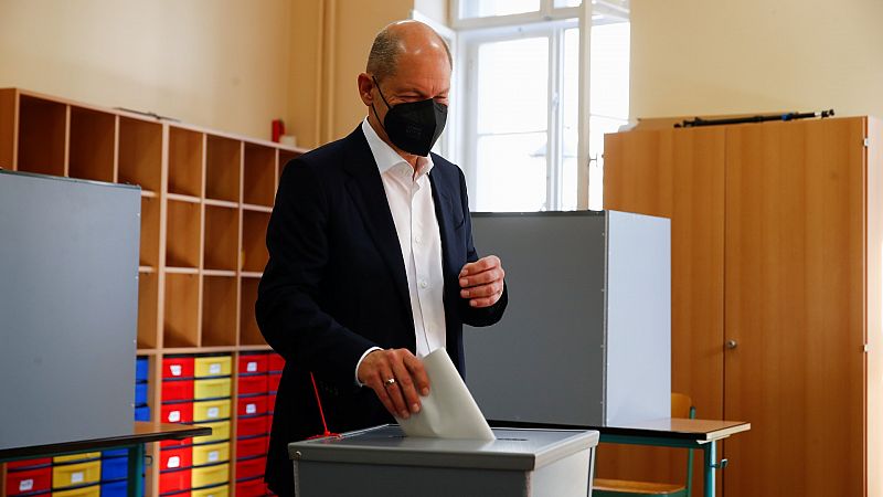 Olaf Scholz (SPD) confa en "un buen resultado y en encabezar un futuro gobierno"