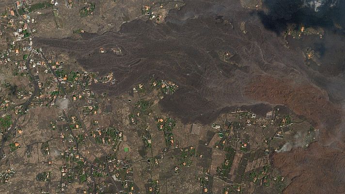 La tarde en 24h - El antes y el después del barrio El Paraíso en la Palma tras el paso de la lava volcánica