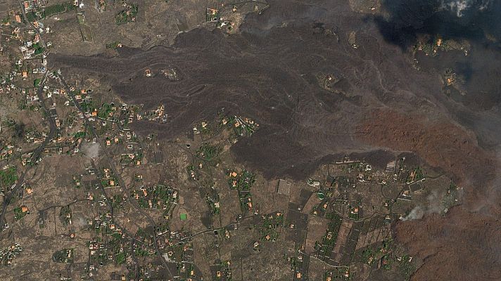 El antes y el después del barrio El Paraíso en la Palma tras el paso de la lava volcánica