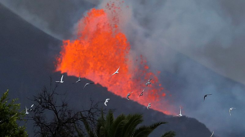 El volcán intensifica su carácter efusivo, generando más lava - Ver ahora