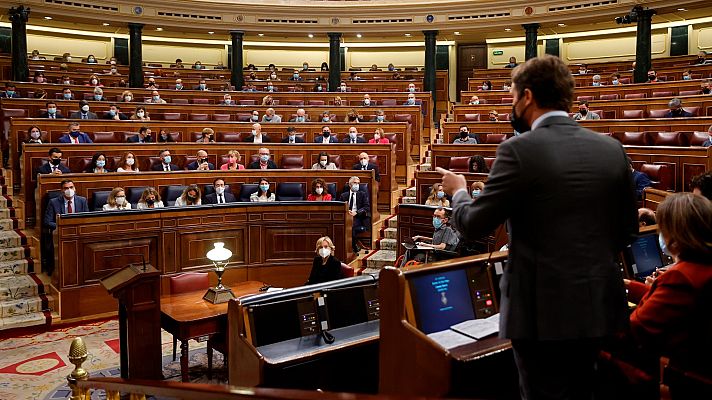 Telediario 1 - La oposición lanza duros reproches al Gobierno por el 'caso Gali' y Cataluña en la sesión de control