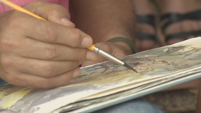 En Blanca,  Pedro Cano comparte su pintura y sus pinceles con aficionados y amantes de la pintura