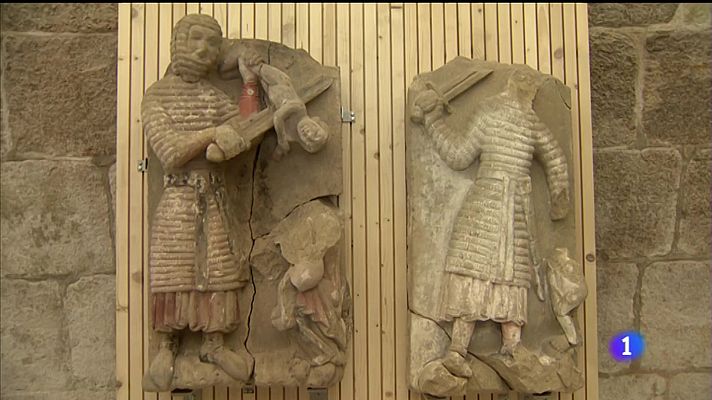 Telexornal - Galicia - Descobren 30 esculturas na catedral