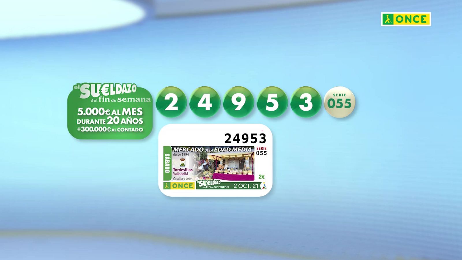 Sorteo ONCE - 02/10/21 - ver ahora