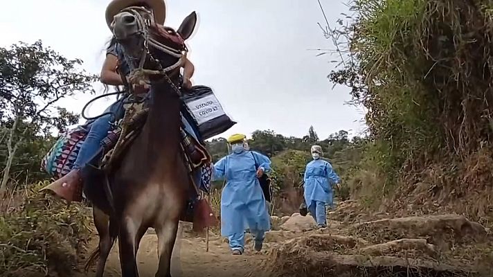 La 'ruta en mula' de la vacuna en Perú