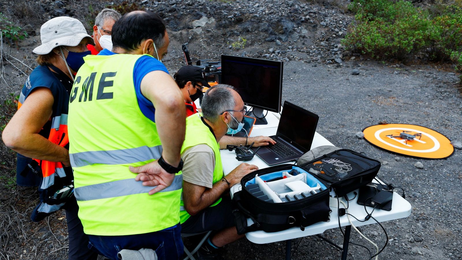 Los drones, la herramienta fundamental para vigilar el volcán