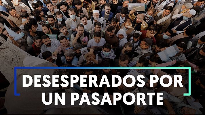 Modo Digital - Largas colas en Kabul para conseguir el pasaporte talibán