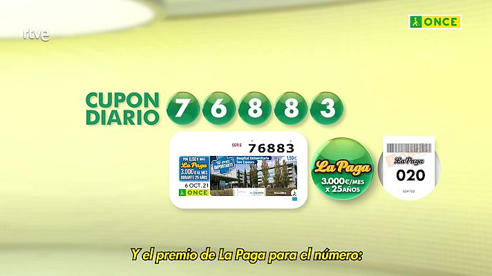 Sorteos ONCE - Resultado del sorteo ONCE.