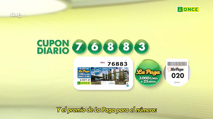 Sorteos ONCE - Resultado del sorteo ONCE.