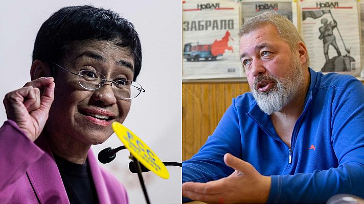 Maria Ressa y Dmitry Muratov, Nobel de la Paz