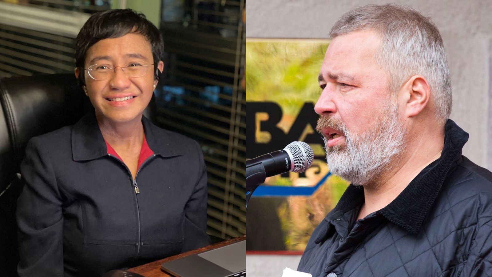 Los periodistas Maria Ressa y Dimitry Muratov, premiados con el Nobel de la Paz