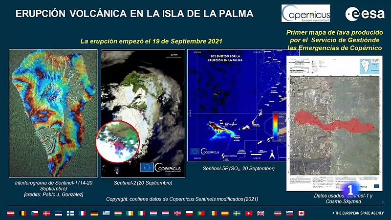 Copernicus, el programa de la UE que está siendo un aliado indispensable para seguir la evolución del volcán