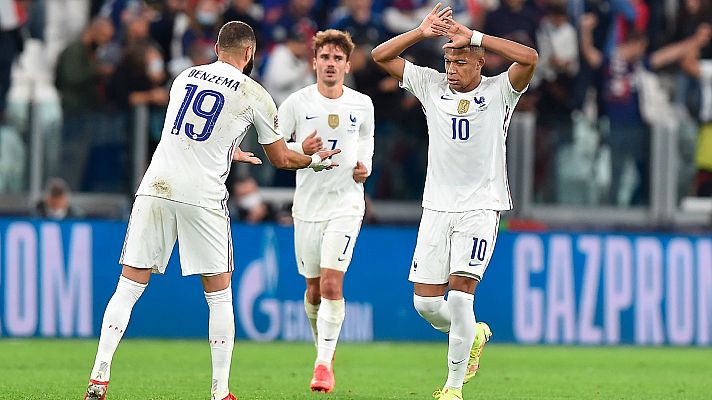 Telediario 1 - Mbappé y Benzema lideraron la remontada ante Bélgica