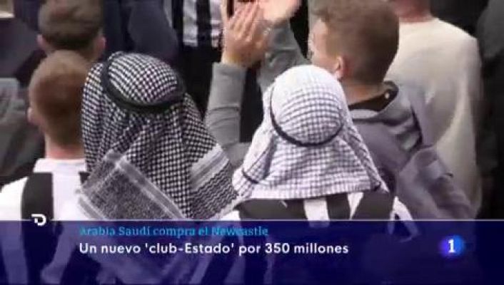 Telediario 2 - Sentimientos encontrados tras la compra del Newcastle por un fondo saudí