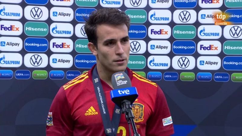 Eric García: "Es un fuera de juego claro y un defensa nunca en la vida se puede apartar de ahí"