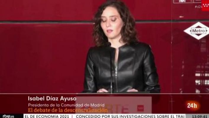 Ayuso acusa a Sánchez de querer "destrozar" Madrid con la descentralización