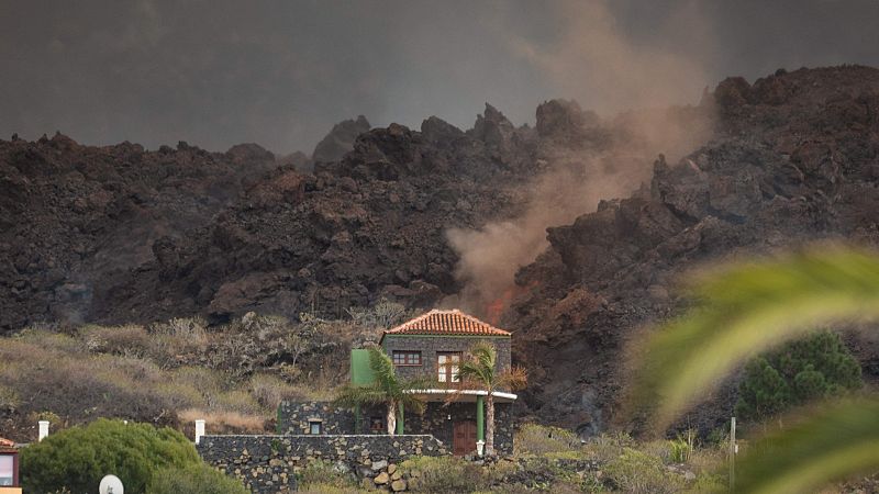 Empeora la situación en el norte de la montaña de Todoque tras el derrumbe del cono volcánico