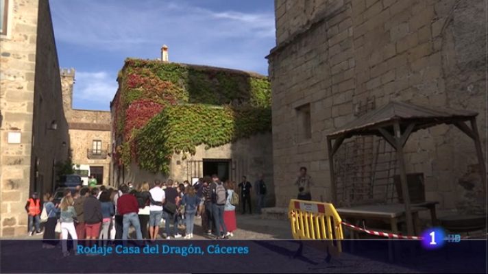 Rodaje de "La casa del Dragón" en Cáceres