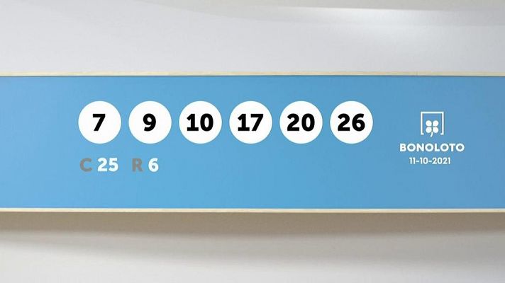 SELAE - Sorteo de la Lotería Bonoloto del 11/10/2021