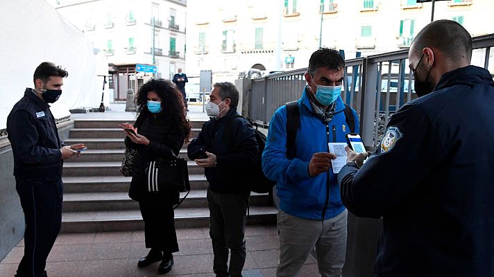 Telediario 1 - Italia ya exige el certificado COVID a los trabajadores