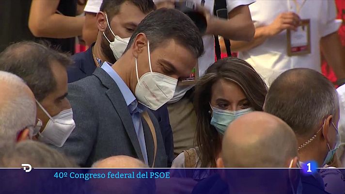 Telediario 1 - El PSOE hace una muestra de unidad en su 40 Congreso Federal