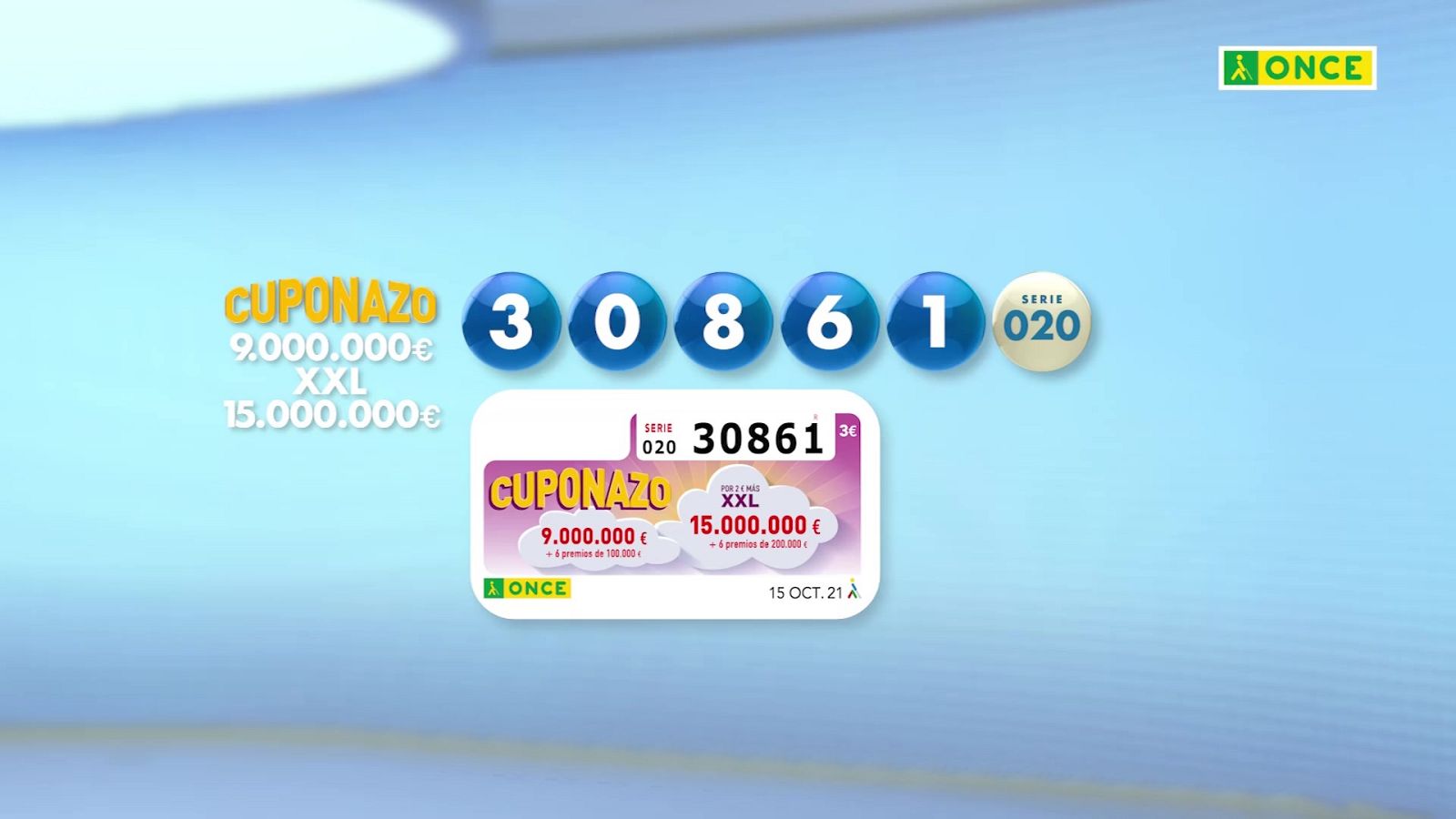 Sorteo ONCE - 15/10/21 - ver ahora