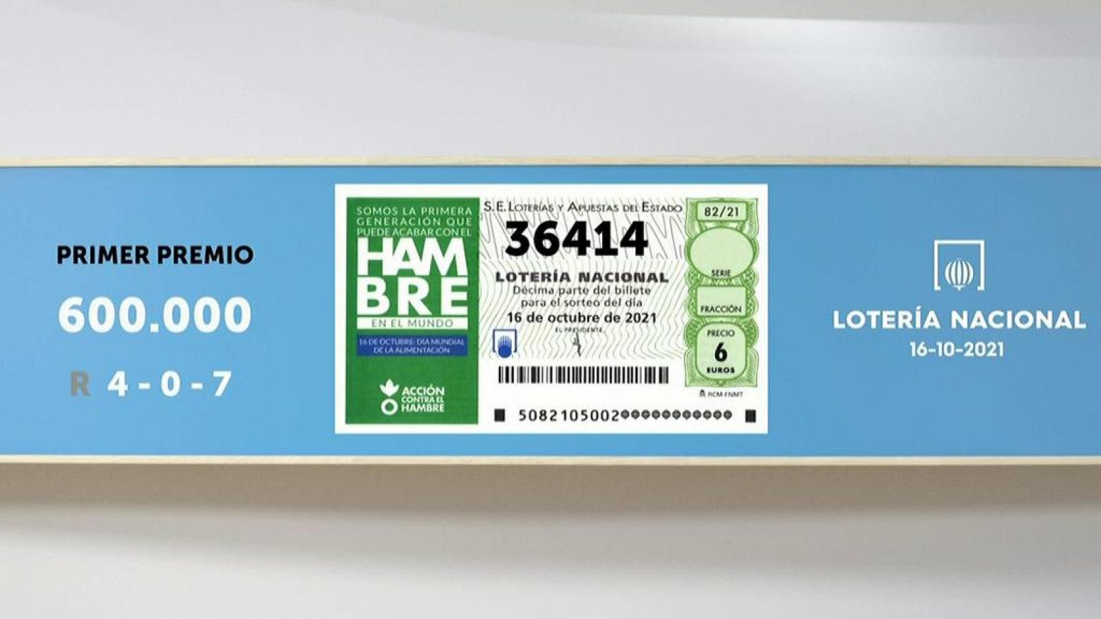 Sorteo de la Lotería Nacional del 16/10/2021 - Ver ahora