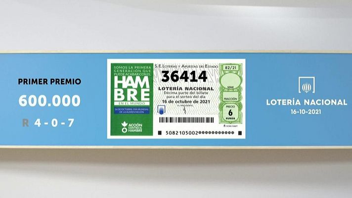 SELAE - Sorteo de la Lotería Nacional del 16/10/2021