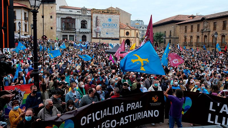 Miles de personas reclaman en Oviedo la oficialidad del asturiano
