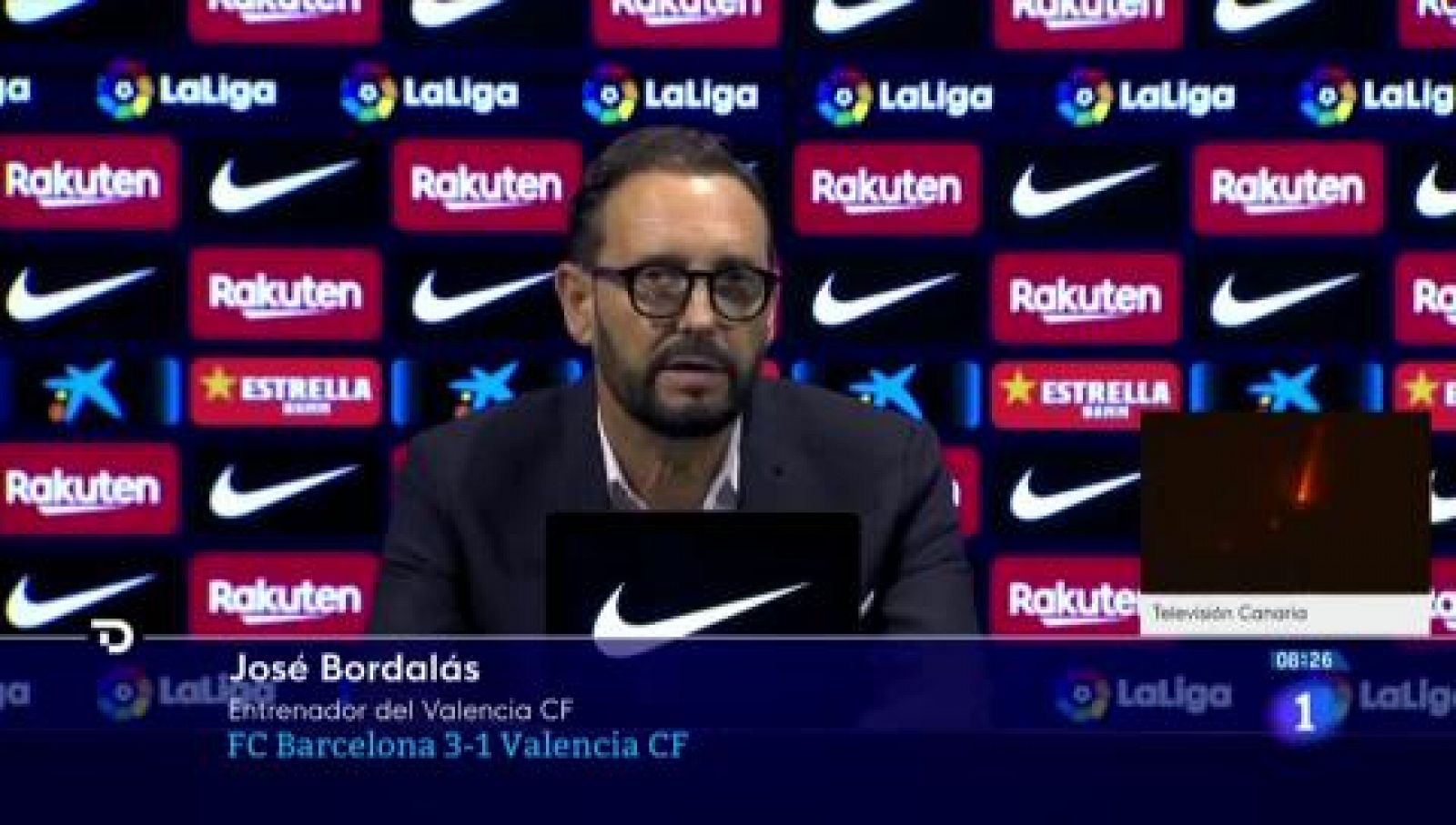 Bordalás, indignado con el penalti favorable al Barça