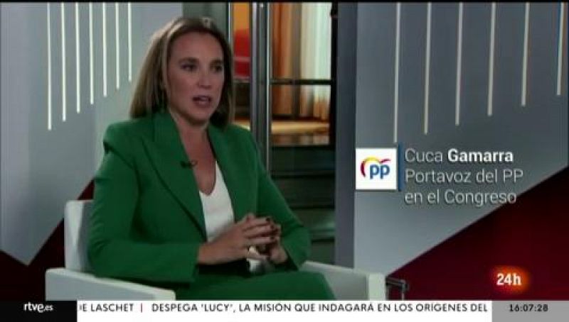 Parlamento - La entrevista - Cuca Gamarra, portavoz del PP - 16/10/2021