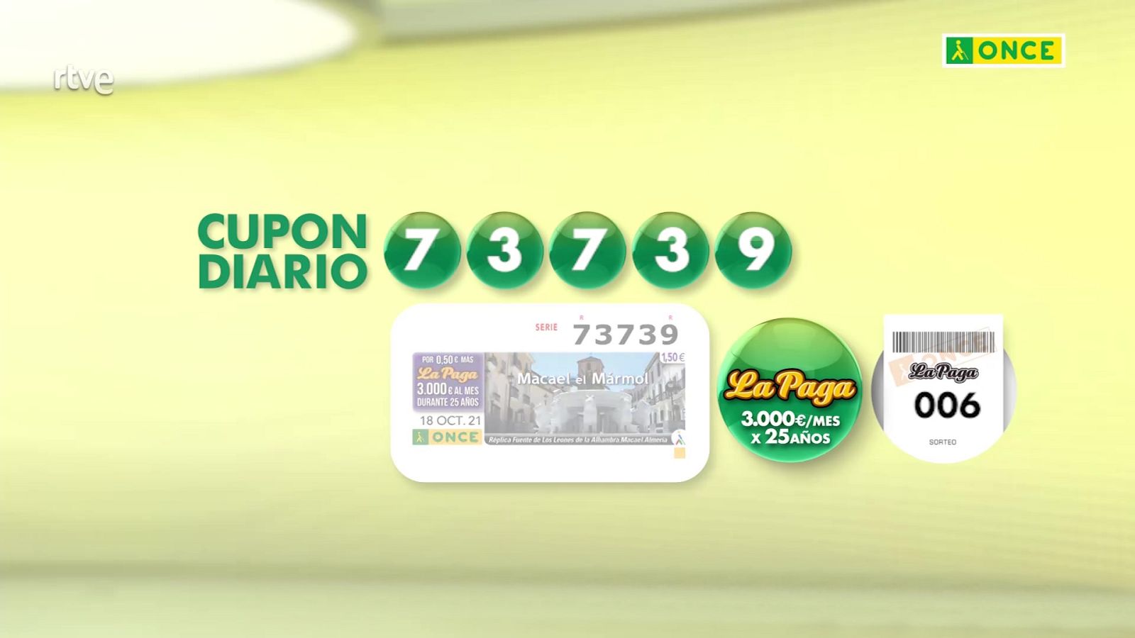 Sorteo ONCE - 18/10/21 - ver ahora