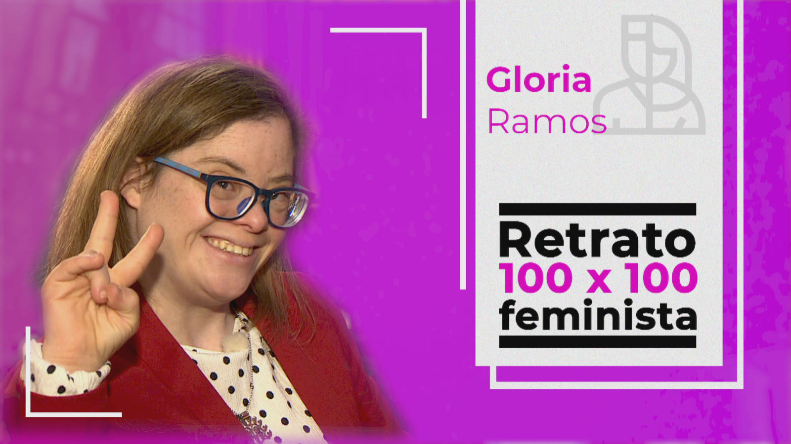 Objetivo Igualdad-Retrato 100 X100 feminista: Gloria Ramos ,actriz