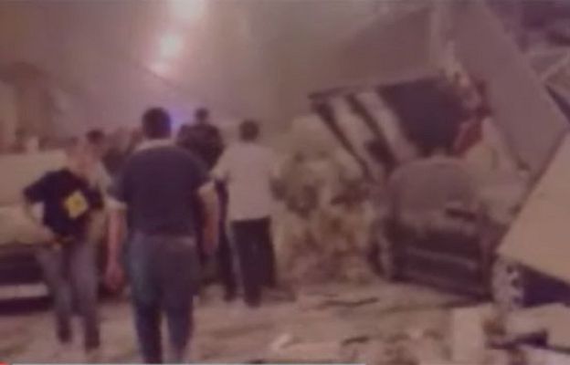  - Primeros momentos del derrumbe