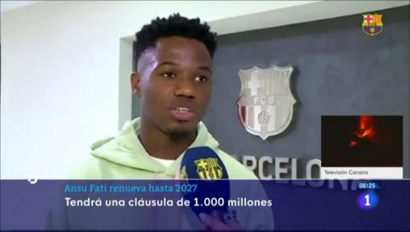 Ansu Fati está "muy feliz" de renovar con el Barcelona