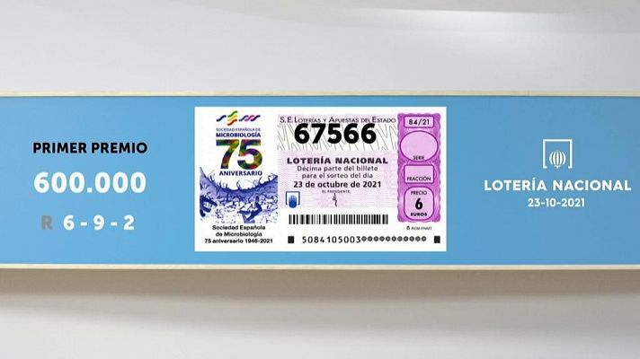 Sorteo de la Lotería Nacional del 23/10/2021