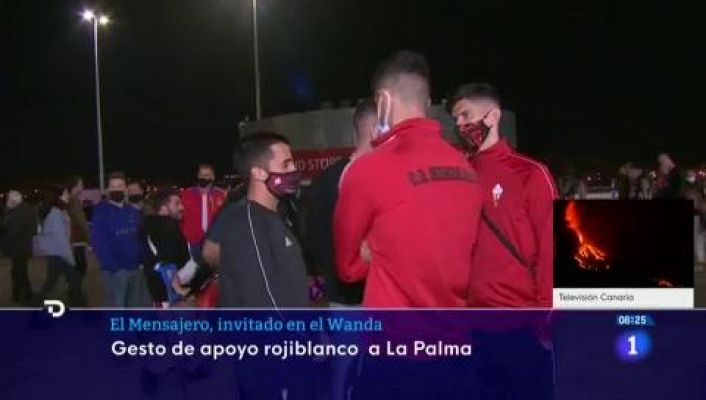 Telediario Matinal - El Mensajero de La Palma disfrutó en el Metropolitano del Atlético-Real Sociedad