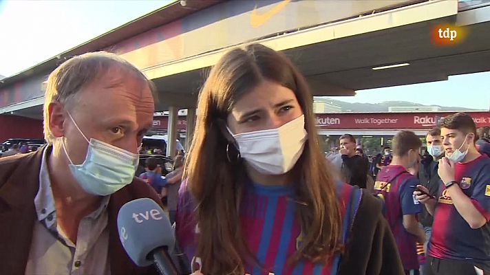 Tristeza entre los aficionados del Barça después del Clásico