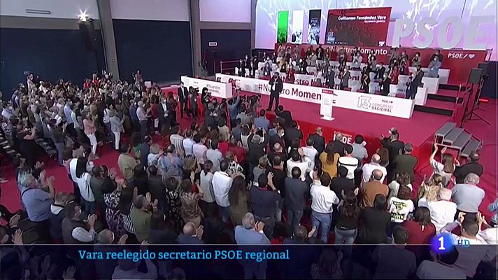 Vara reelegido secretario PSOE regional
