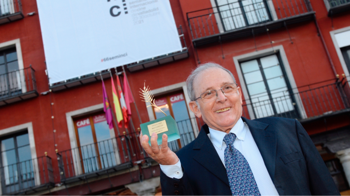 Telediario 2 - Emilio Gutiérrez Caba y Mercedes Sampietro reciben la espiga de honor de la Seminci