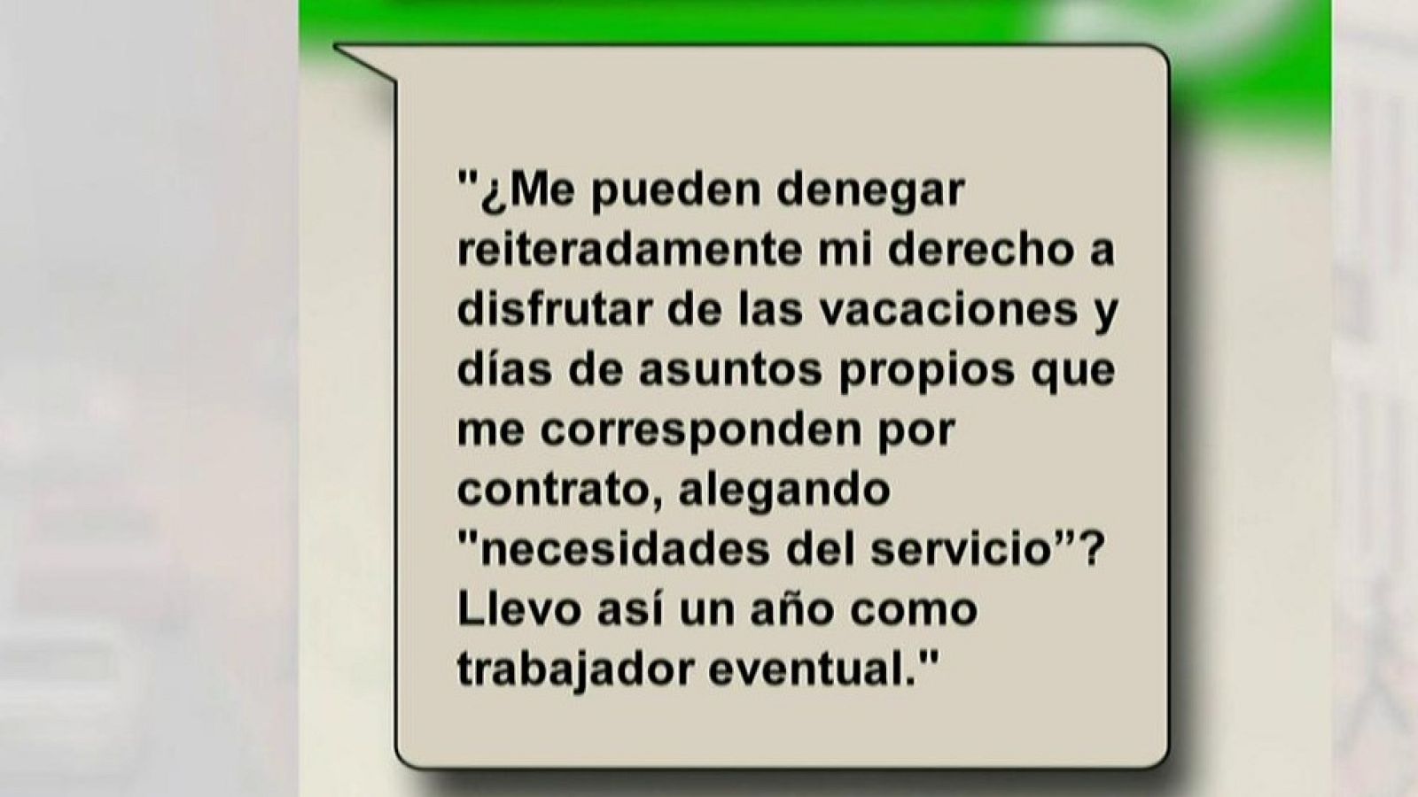 Aquí hay trabajo - Cuando te niegan las vacaciones y los asuntos propios - ver ahora