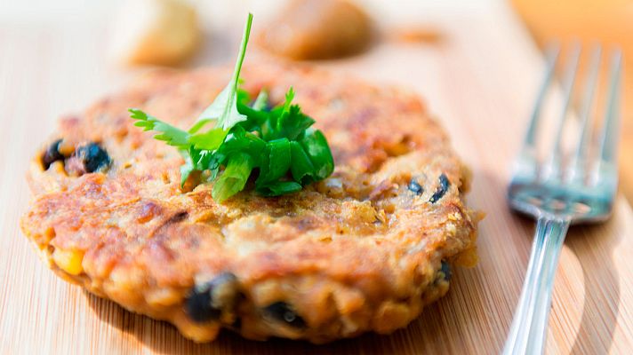 La cocina vegetariana de Jamie - Hamburguesa de alubias negras al horno