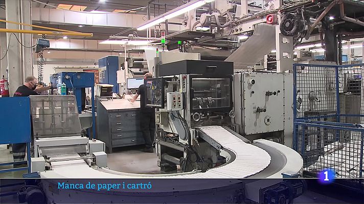 L'Informatiu - La falta paper i cartó afecta les editorials