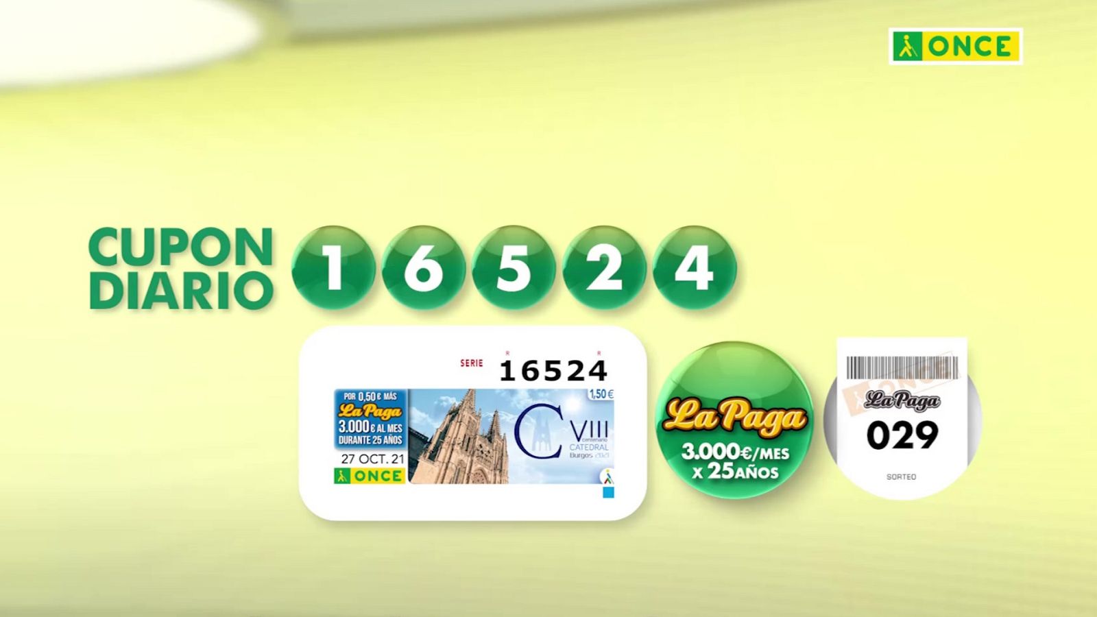 Sorteo ONCE - 27/10/21 - ver ahora