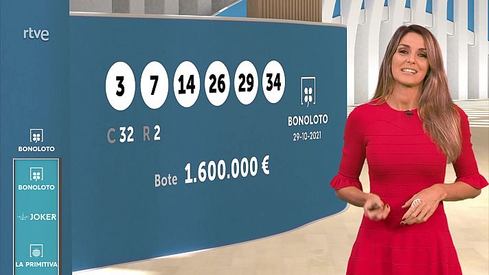 Sorteo de la Bonoloto y Euromillones del 29/10/2021