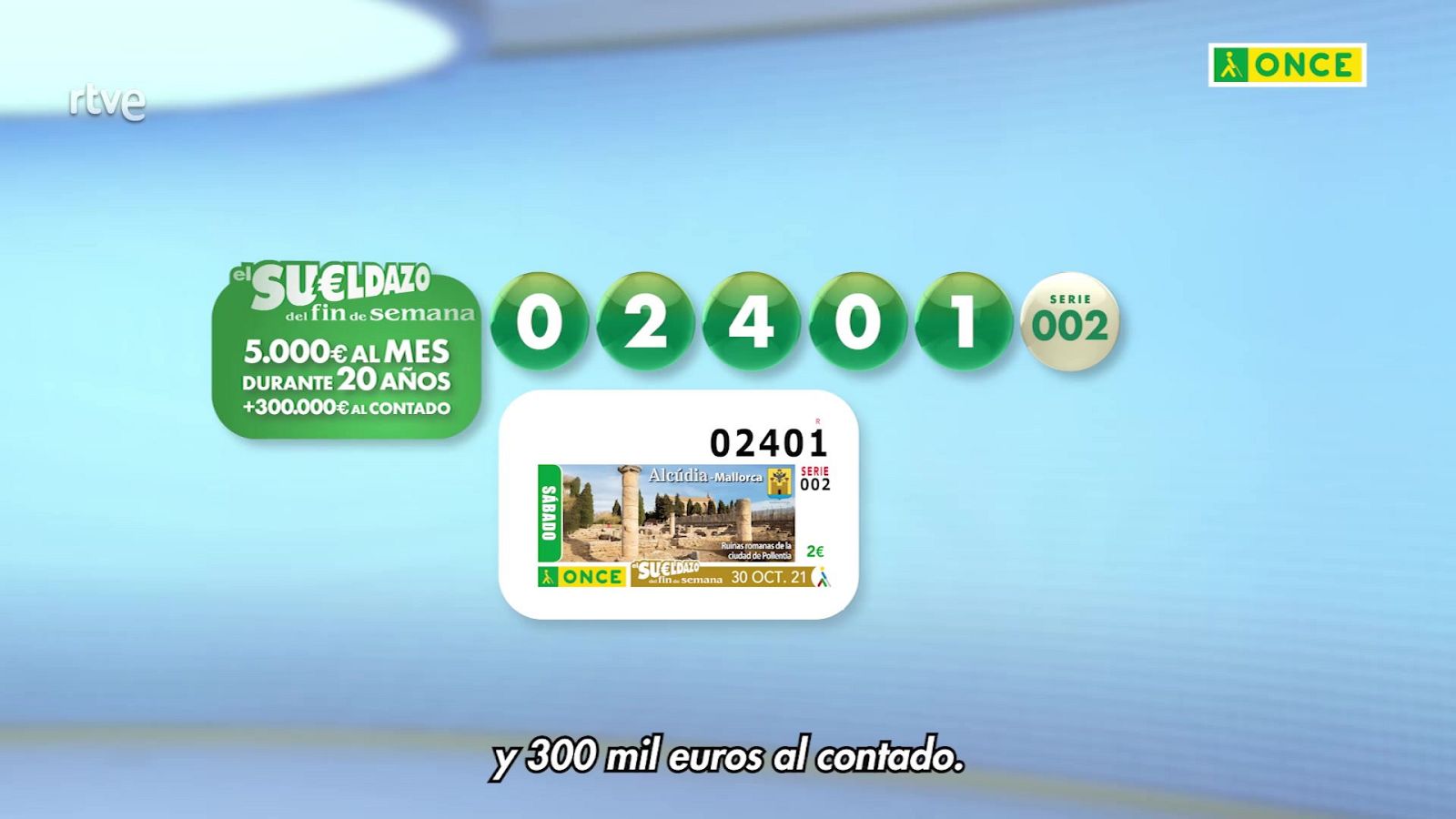 Sorteo ONCE - 30/10/21 - ver ahora