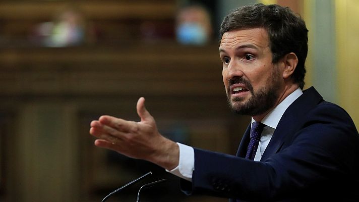 Telediario 2 - Casado califica los presupuestos del gobierno de "ruinosos" y "radicales"