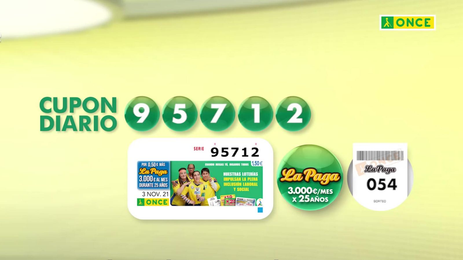 Sorteo ONCE - 03/11/21 - ver ahora