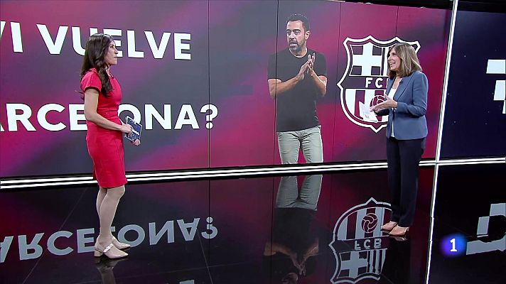Telediario 1 - Xavi Hernández, futuro técnico del Barça, a la espera de anuncio oficial